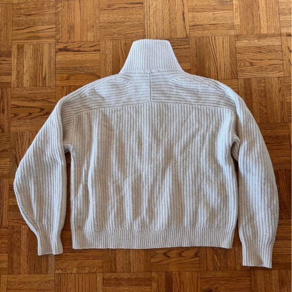 Everlane Cream Half-Zip Sweater - Picture 7 of 8